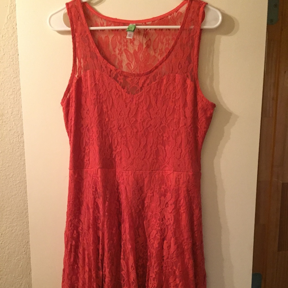 Xhilaration Coral Lace Dress